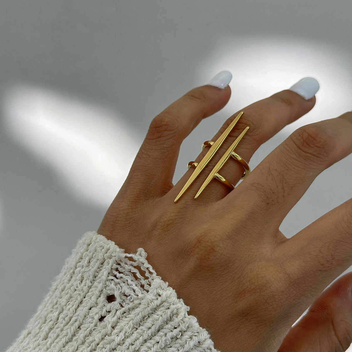 Open double layer ring