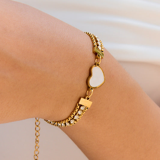 Heart chain bracelet