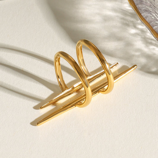 Open double layer ring
